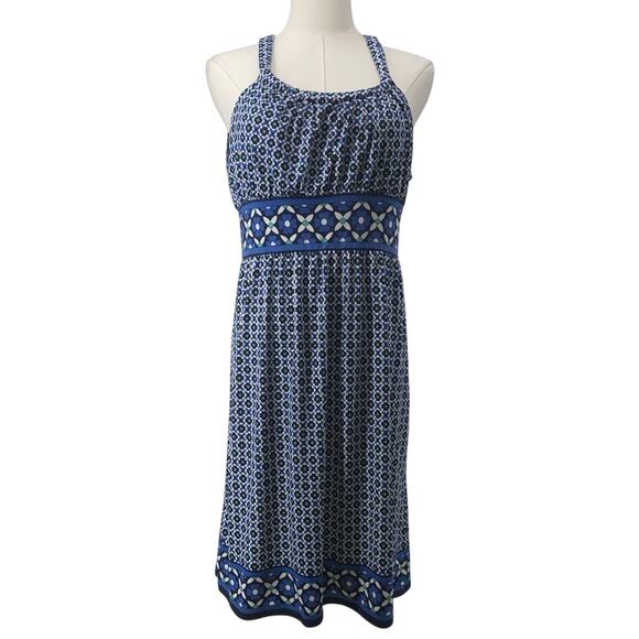 Max Studio Sleeveless Printed Dress Women’s Small Floral Blue White Green - Picture 1 of 9